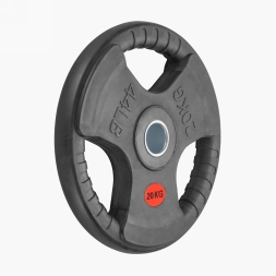 Диск 51 мм. обрезиненный с 3-мя хватами  20 кг (модель: D2), фото 2