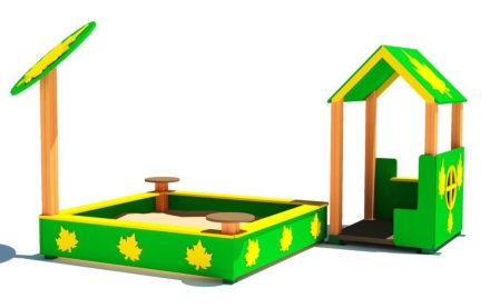 Песочный дворик Клен для детской площадки, фото 1