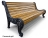Скамейка чугунная Город, Лиственница 1,8 м
