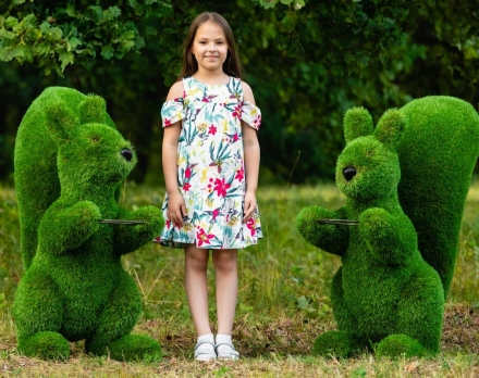 Топиари Белочка с кольцом под кашпо газон Eco, фото 15