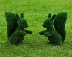 Топиари Белочка с кольцом под кашпо газон Eco, фото 3