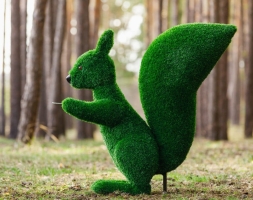 Топиари Белочка с кольцом под кашпо газон Eco, фото 2