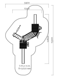 Игровой комплекс Эко 071106 для детской площадки, фото 4 Игровой комплекс Эко 071106 для детской площадки, фото 4