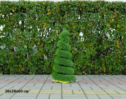 Топиари Ёлка-спиралька, h=60 см - газон Deluxe Simple, фото 1