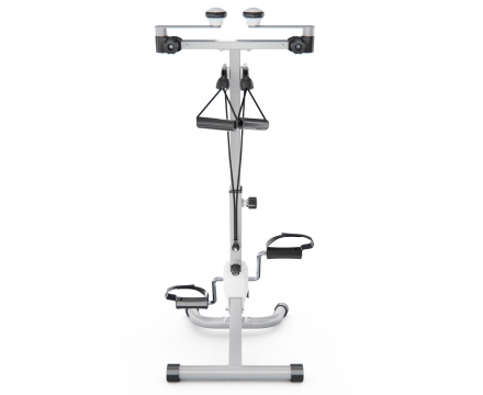 Велотренажер двойной для рук и ног DFC B815G, серый, фото 3