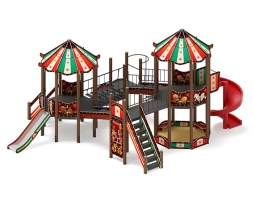 Детская игровая площадка Карнавал Шапито ДИК 2.22.04-01 H=1200 H=2000, винтовой скат, фото 4