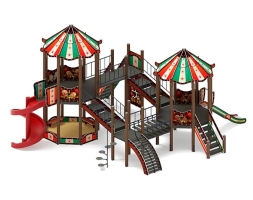 Детская игровая площадка Карнавал Шапито ДИК 2.22.04-01 H=1200 H=2000, винтовой скат, фото 2