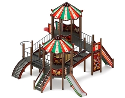 Детская игровая площадка Карнавал Шапито ДИК 2.22.04-01 H=1200 H=2000, винтовой скат, фото 1
