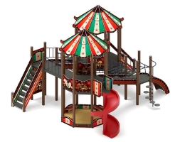 Детская игровая площадка Карнавал Шапито ДИК 2.22.04-01 H=1200 H=2000, винтовой скат, фото 3