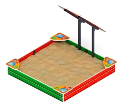 Песочница средняя с навесом Цветок (Ракушки) - ИО 5.01.08-02, фото 4