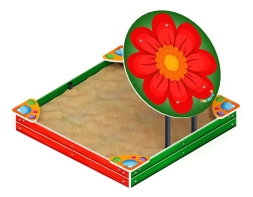 Песочница средняя с навесом Цветок (Ракушки) - ИО 5.01.08-02, фото 3