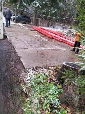 Двускатный навес с сотовым поликарбонатом, фото 8