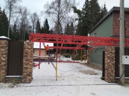 Двускатный навес с сотовым поликарбонатом, фото 3