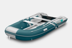 Gladiator B 370 AL LIGHT Морской зеленый-белый моторная лодка ПВХ Алюминиевый пайол, фото 1