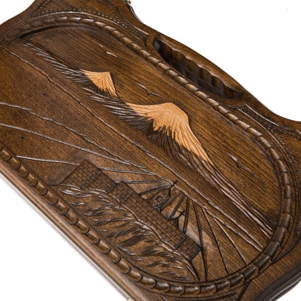 Нарды резные "Арарат и Хор Вирап" с ручкой 30, Haleyan, фото 4