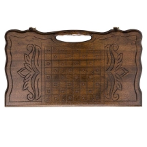 Нарды резные "Арарат и Хор Вирап" с ручкой 30, Haleyan