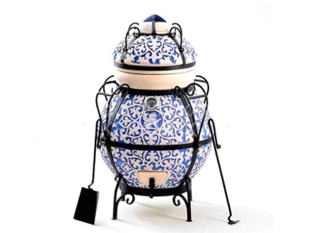 Тандыр керамический Венецианский купец Blue с откидной крышкой, фото 2
