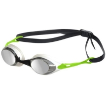 Очки для плавания "ARENA Cobra Mirror", зеркальные линзы  салатовые