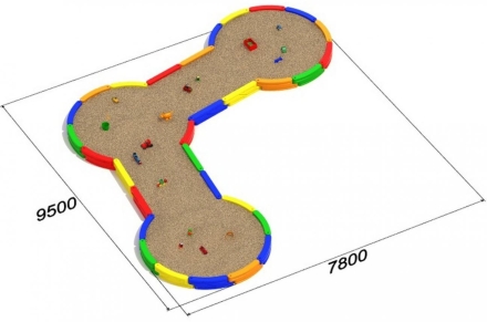 Песочница Трио для детской площадки, фото 2
