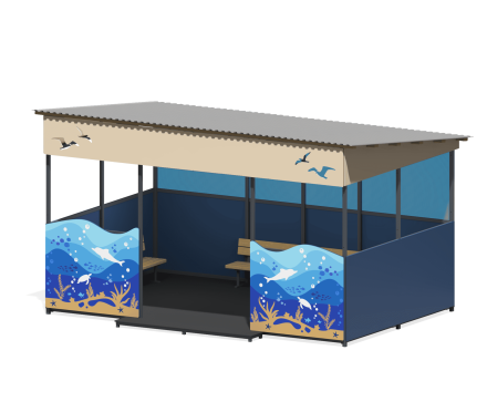 Теневой навес Океан ПС-45.2.1 5,15х3,6 для детской площадки, фото 1