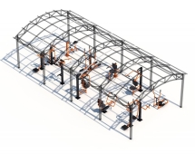 Теневой навес с комплектом уличных тренажеров из 10-ти тренажеров 10430 Теневой навес с комплектом уличных тренажеров из 10-ти тренажеров 10430
