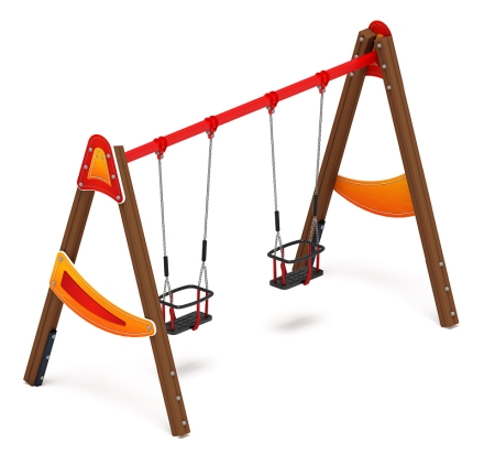 Качели двойные Д2 - ИО 12.Д.04.04.01-П - (Счастливое детство), фото 4