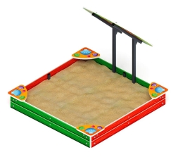 Песочница средняя с навесом Бабочка (Ракушки) - ИО 5.01.09-02, фото 2