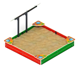 Песочница средняя с навесом Бабочка (Ракушки) - ИО 5.01.09-02, фото 4