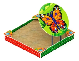 Песочница средняя с навесом Бабочка (Ракушки) - ИО 5.01.09-02, фото 3