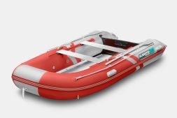 Gladiator B 370 AL LIGHT Красно-белый моторная лодка ПВХ Алюминиевый пайол, фото 1