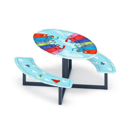 Столик детский круглый (Коты) - МФ 31.01.01-02, фото 3