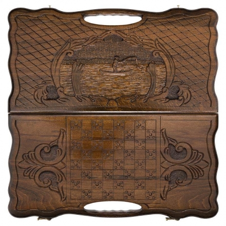 Нарды резные "Рыбак" 50, Haleyan, фото 7