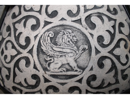 Тандыр керамический Венецианский купец Black (в комплекте дровница-подставка под крышку), фото 5