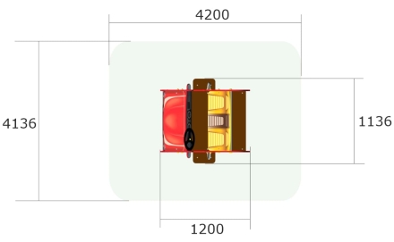 Качалка на пружине Кабриолет У1 КЧ086 для детской площадки, фото 3
