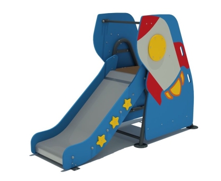 Горка Ракета от 2 лет для детской площадки, фото 1