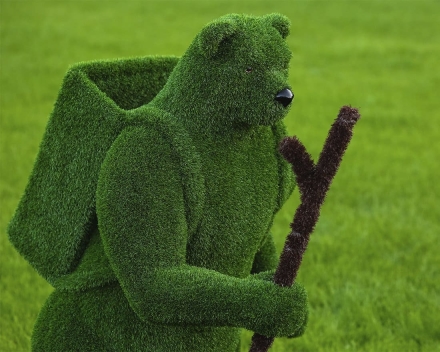 Топиари Медведь с кашпо, турист - газон Eco, фото 3