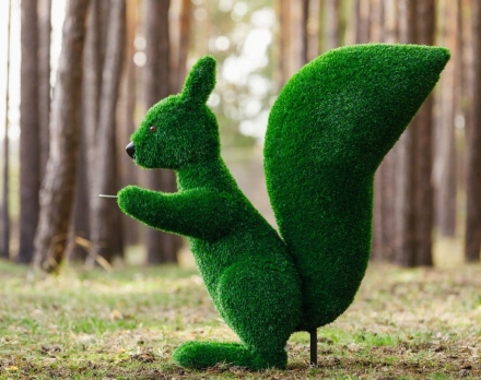 Топиари Белочка с кольцом под кашпо газон Deluxe, фото 13