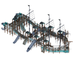 Детская игровая площадка Баркентина Лагуна (винтовой скат) ДИК 2.03.3.06-12 H=1200 H=1500 H=2000, фото 3