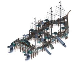 Детская игровая площадка Баркентина Лагуна (винтовой скат) ДИК 2.03.3.06-12 H=1200 H=1500 H=2000, фото 4