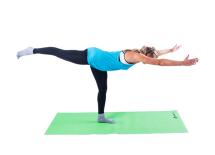 Коврик для йоги 5 мм бордово-зеленый