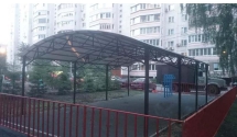 Арочный навес для тренажерной площадки типовой 6х9м