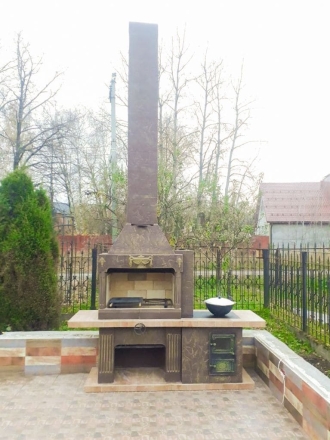 Печь № 20 — Печь барбекю с печью под казан (Большая топка), фото 3