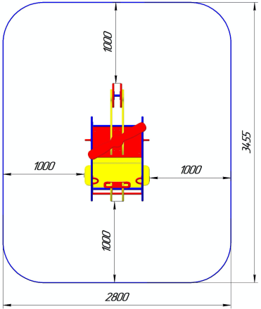 Качалка на пружине Вертолет КБ-05 для игровой площадки, фото 2
