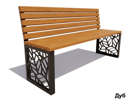 Парковая скамейка Севастополь, Лиственница (без подлокотников) 1,2 м, фото 4