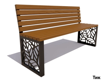 Парковая скамейка Севастополь, Лиственница (без подлокотников) 1,2 м, фото 5