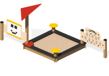 Песочный дворик ПС-102 для детской площадки