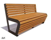 Скамейка уличная Клин, Лиственница 1,8 м Скамейка уличная Клин, Лиственница 1,8 м