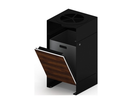 Урна парковая с пепельницей (черная) (под анкера) Символ 11, фото 1