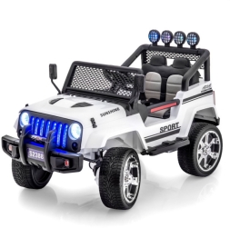Двухместный полноприводный электромобиль White Jeep 12V 2.4G - S2388-W, фото 3 Двухместный полноприводный электромобиль White Jeep 12V 2.4G - S2388-W, фото 3