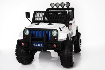 Двухместный полноприводный электромобиль White Jeep 12V 2.4G - S2388-W, фото 1